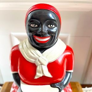 Aunt Jamima Collector Plastic Cookie Jar by F&F Die Works, Collector Mammy Jar